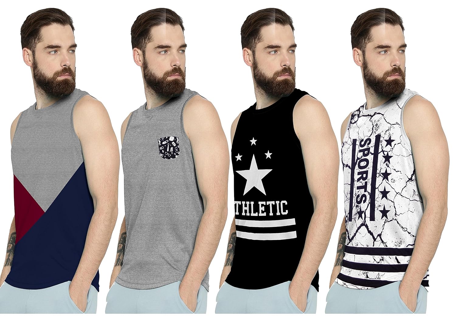 so sweety men's cotton ls t-shirt mtlscom1_xl_multicolour(pack of 4)