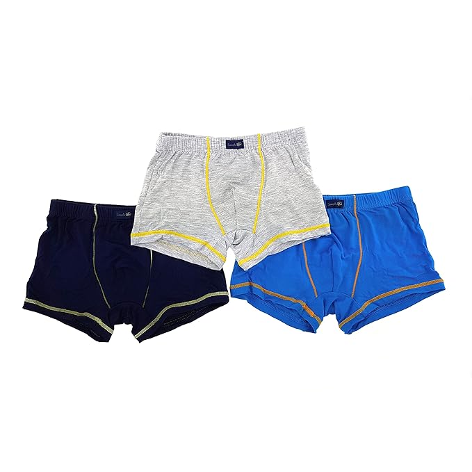 Simply Life Boys Bamboo Viscose Underwear 3pcs Boxers with Jacquard