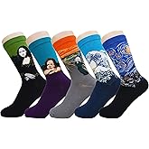 SoxEra Famous Paintings Printed Whimsical Socks - Casual Crew - LIKE FINE ART, WEAR FINE ART - 5 Pairs