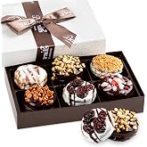 Barnetts 6 Chocolate Cookies Gourmet Gift Basket | Gourmet Chocolate Covered Candy for Halloween, Thanksgiving, Diwali, Christmas Holiday Food Delivery Baskets, Him and Her