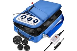 SereneLife Massage Stone Warmer Set - Electric Hot Stones Heater Kit w/ 6 Large and 6 Small Round Basalt Massaging Rocks, Dig