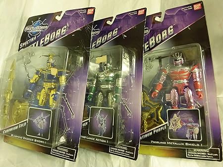 Amazon 未開封 各パッケージに目立つ傷み Beetleborgs Metallix 海外版 ビーファイター カブト Spectra Beetleborg 3種 ロボット 子ども向けフィギュア おもちゃ