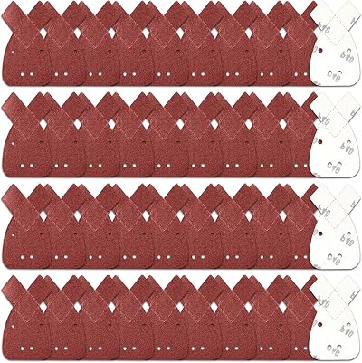 Sinyea 40pk Mouse Sander Sanding Discs Assorted Grits 40/60/80/120 Fits Black