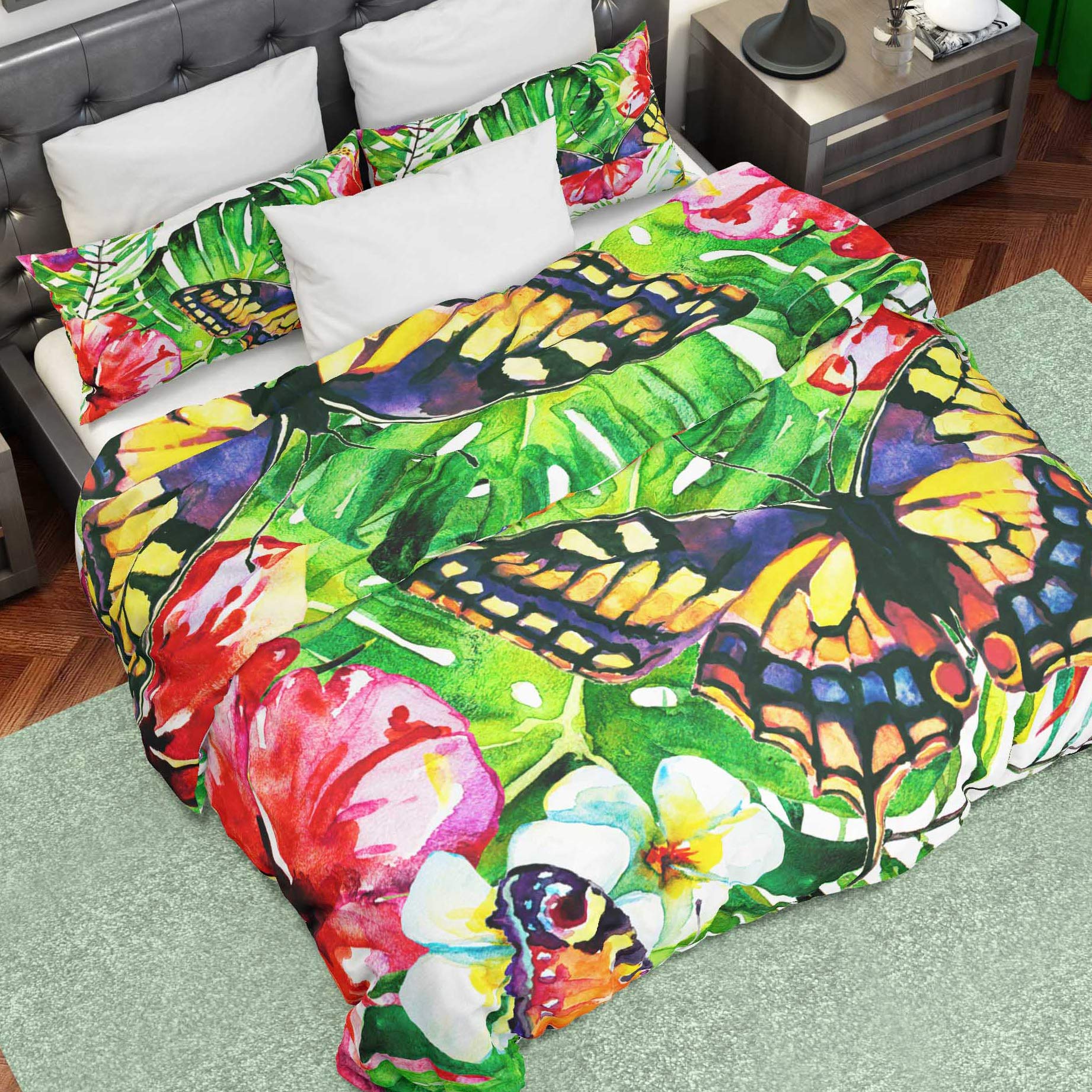 PETTI Artigiani Italiani-Double Duvet Cover, Bedding Set, Satin, 100% Made in Italy