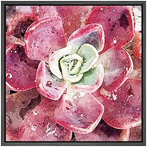 SIGNWIN Framed Canvas Wall Art Bright Red Mardi...