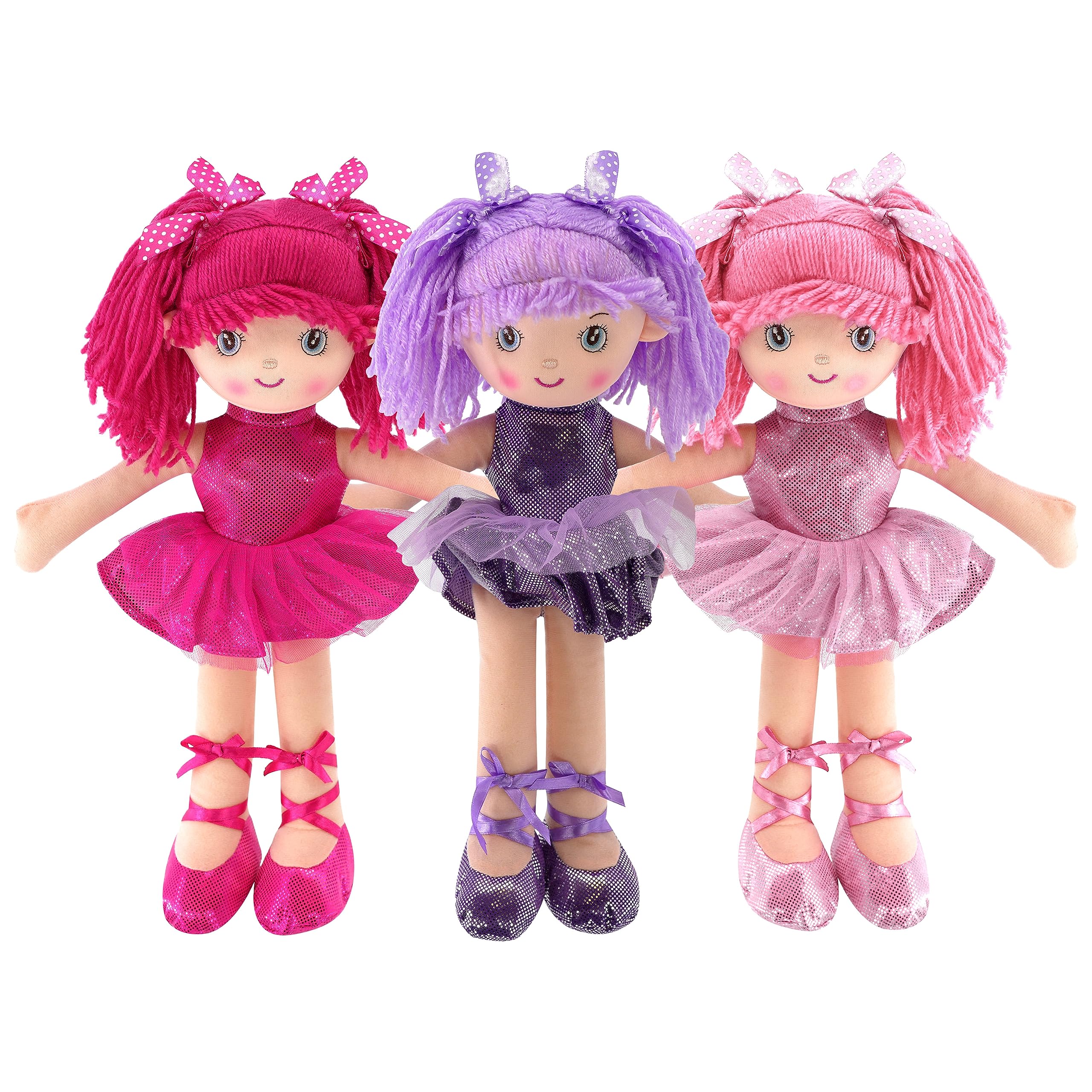 Ballerina Rag Doll Soft Plush Toy Nursery Room Decoration Large Size 30"-34" (Medium 16" / 40 cm)