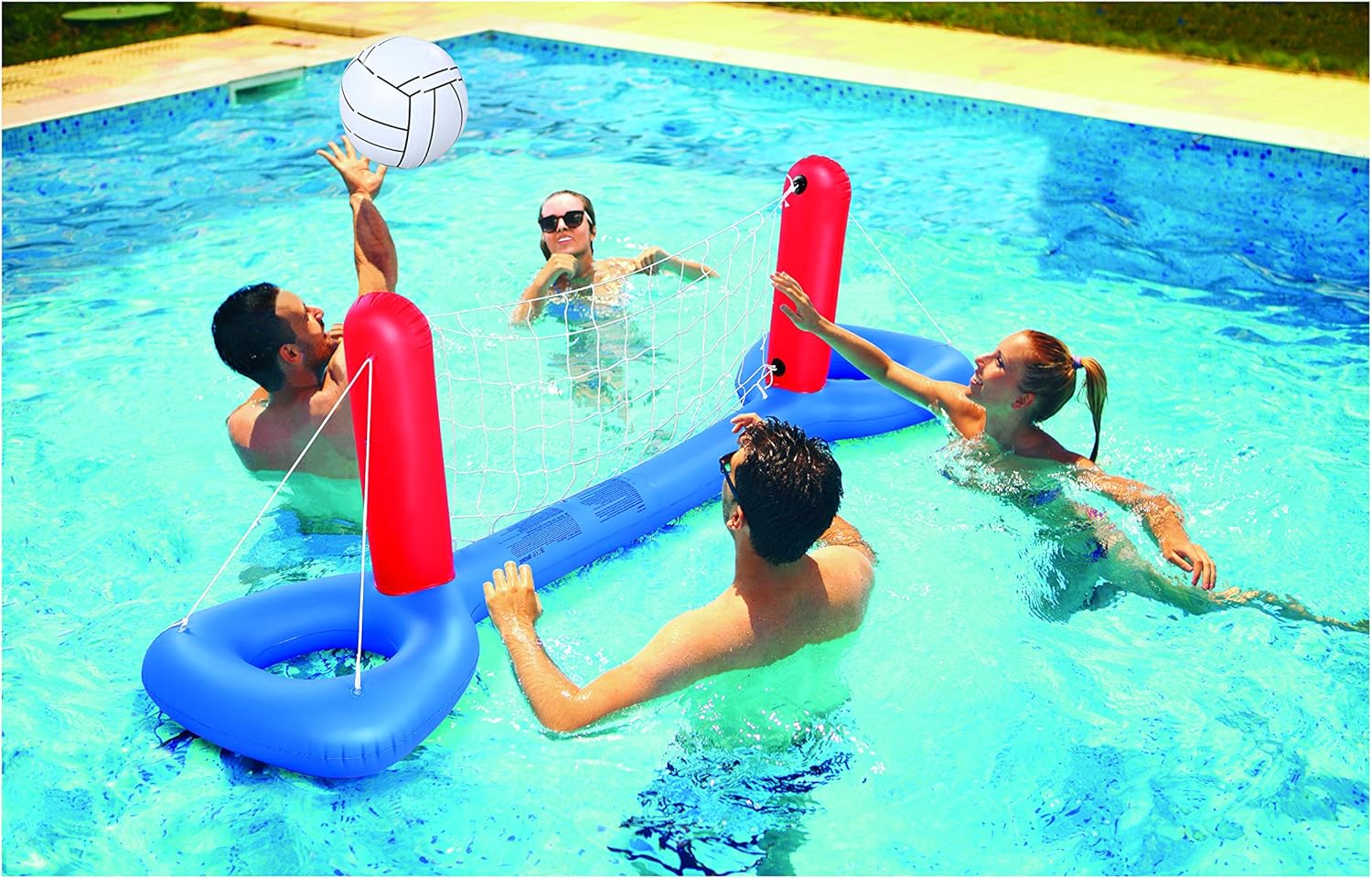 Intex Adult Swimming Pool Fun Floating Inflatable Pool Volleyball Game