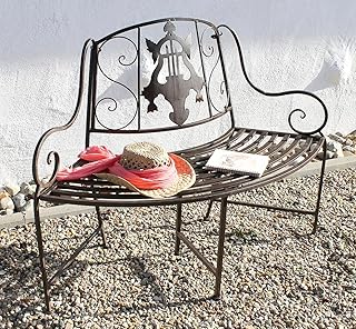 DanDiBo Gartenbank Metall Halbrund 130838 Gartenbank Sitzbank Baumbank 2 Sitzer 116cm Rundbank