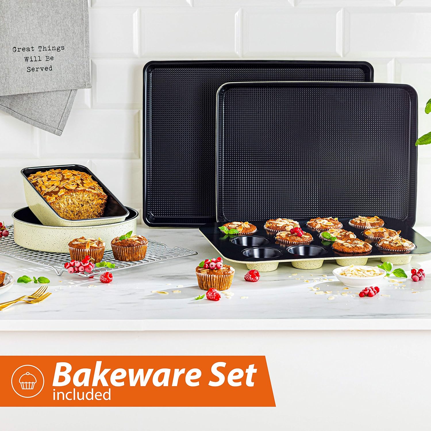 Kitchen Pots and Pans Set - 23pc Kitchen Cookware Sets Induction Pots and Pans for Cooking Set Induction Cookware with Frying Pans Nonstick Pan Set Pot and Pan Set Pot Set Non Sticking Pan Set Kitchen: Kitchen & Dining