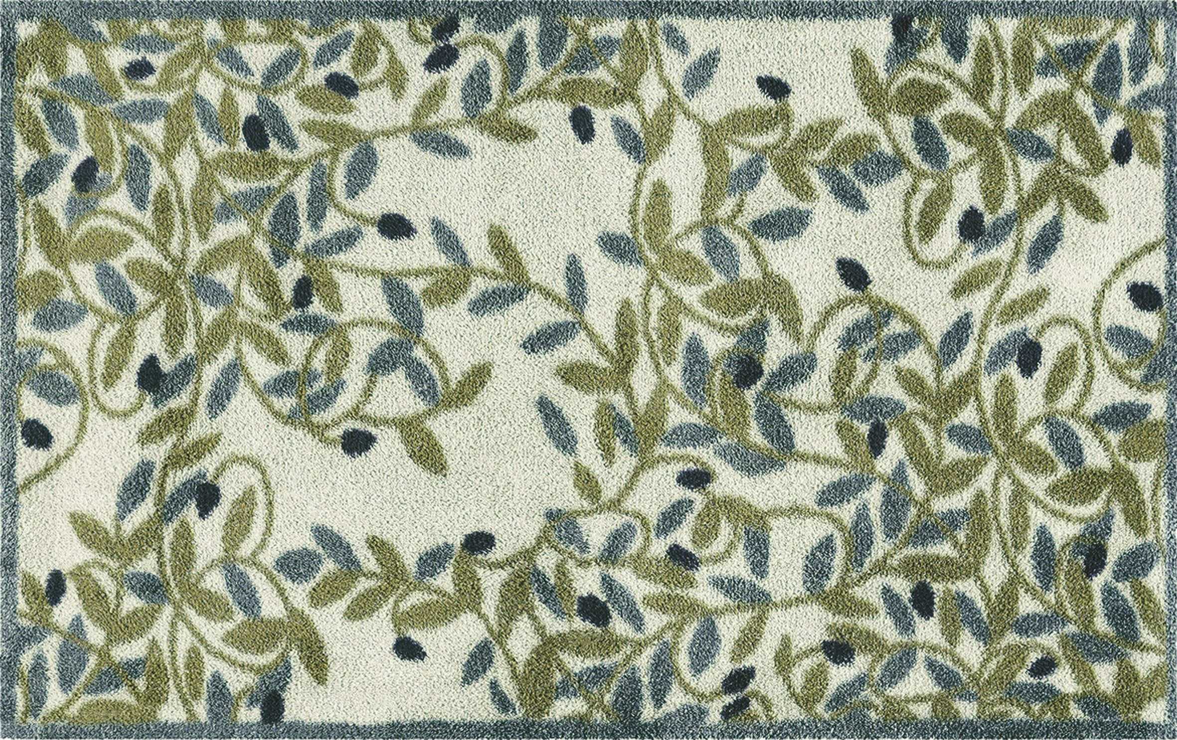 Turtle Mat Olive Design Runner (Dee Hardwick Collection) Multi-Grip Backing 75x120cm