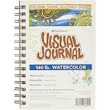 Strathmore 460-55 400 Series Visual Watercolor Journal, 140 LB Cold Press, 5.5"x8", 22 Sheets , White