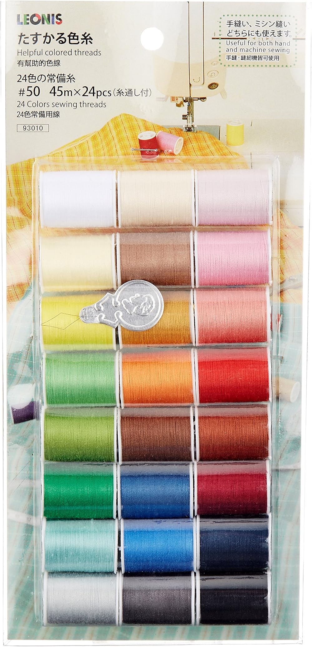 LEONIS 24 Color Sewing Threads - Strong, Durable & Compact Spools