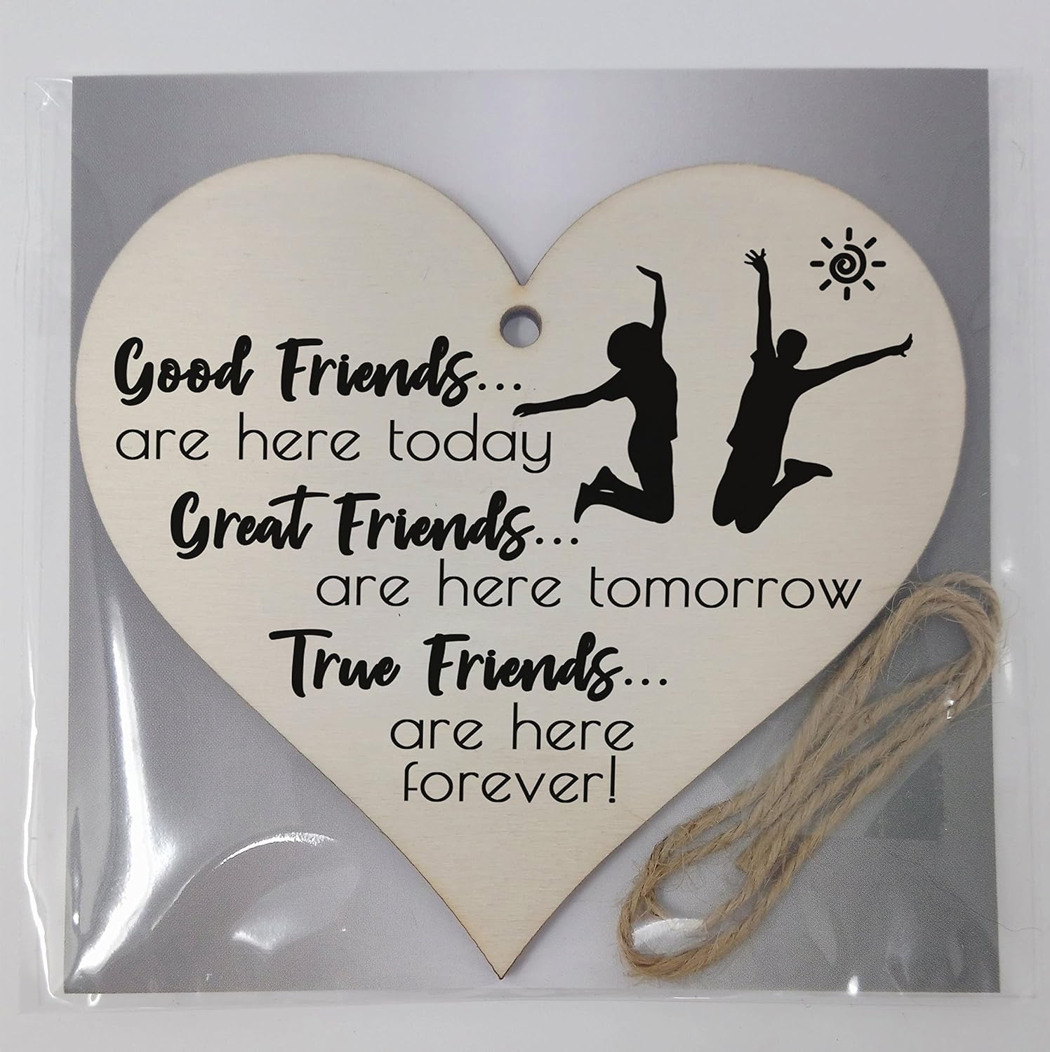 Friendship Heart Gift Plaque, Wooden Hanging Sign with Sentimental Message, Best Friend, Work Friend or BFF Present - Image 5