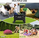 TECKNET Folding Festival Camping Trolley Cart Wheels Brakes 180L 150KG Garden view 7