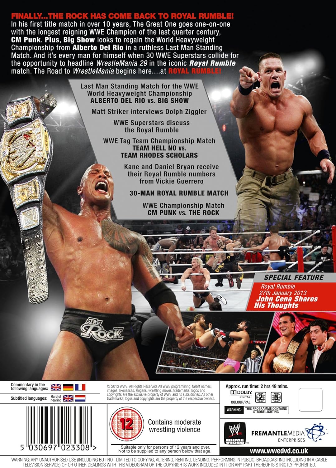 Amazon Co Jp Wwe Dvd Import Dvd ブルーレイ Wwe Royal Rumble 13