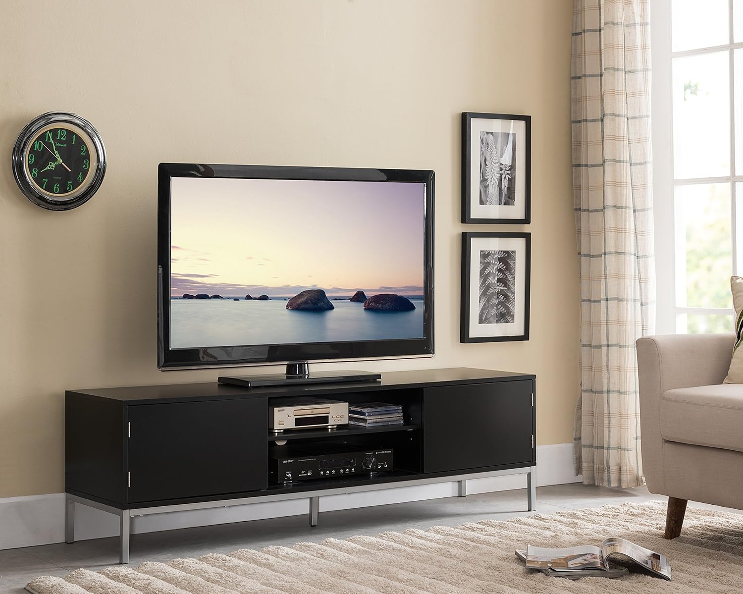 Best tv stand wood black 60inch