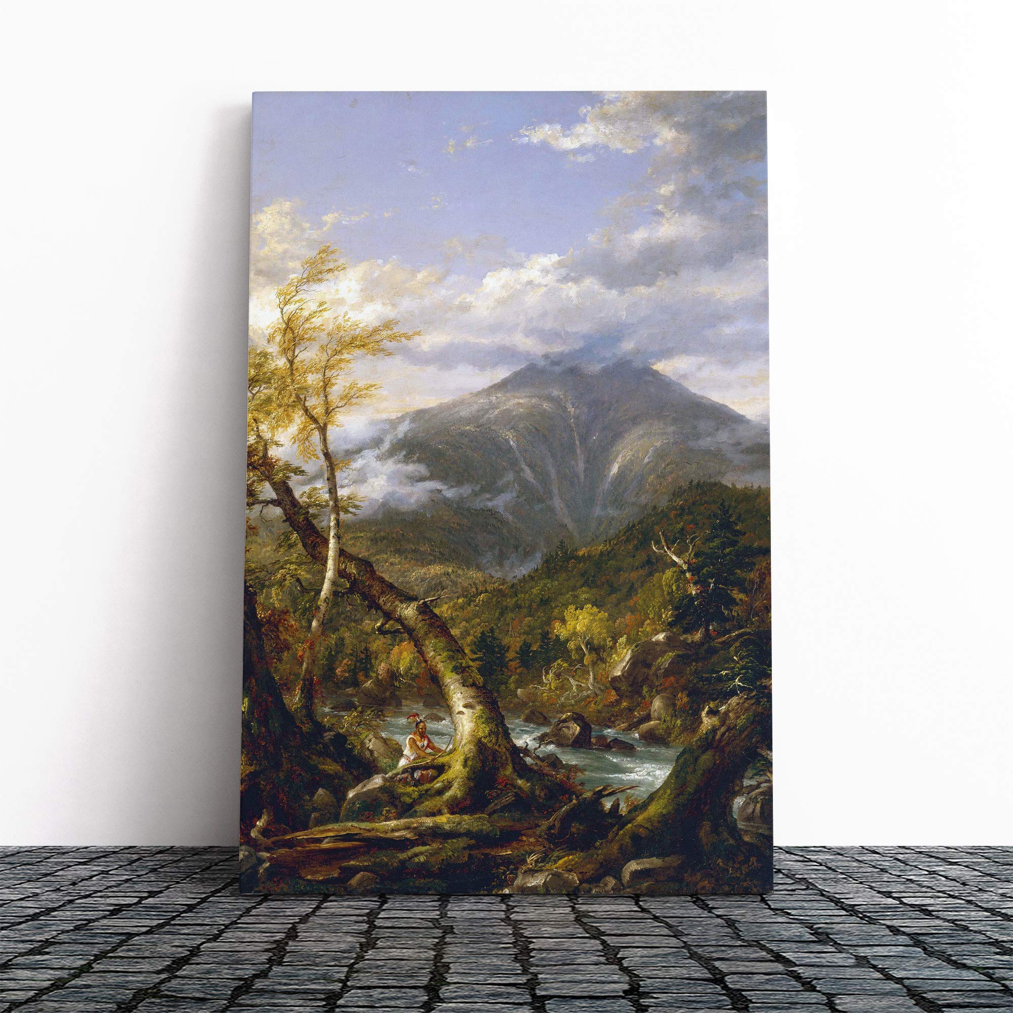 Thomas Cole Indian Pass Canvas Print | Gallery Wrapped 30mm Frame Wall Art | 20x14 inches | Ready to Hang | Modern Picture | Living Room Bedroom Lounge Office