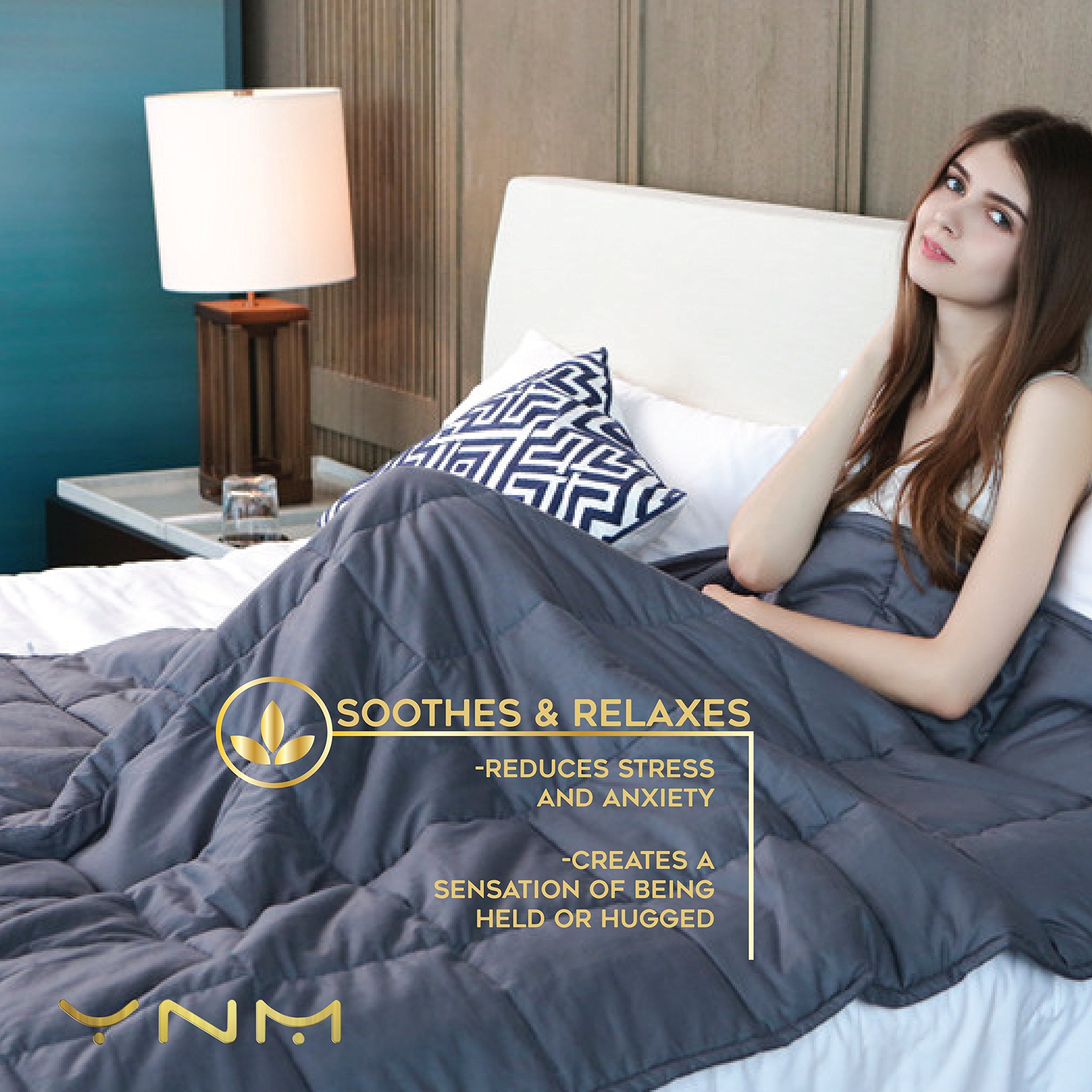 YnM Weighted Blanket, 7 lbs for kids, 41''x60'' | 100% Cotton Material