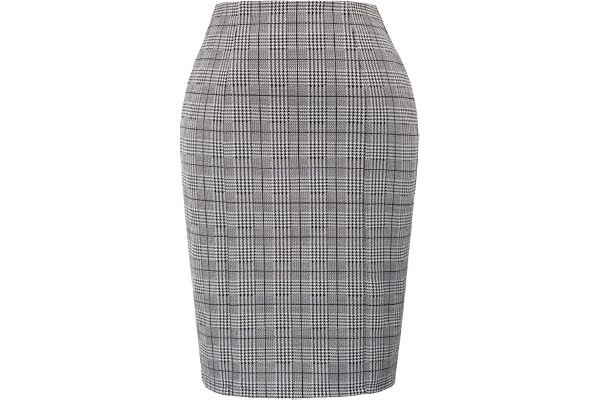 Kate Kasin Womens Knee Length Elastic Waist Stretchy Bodycon Business Pencil Skirt