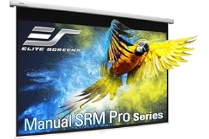 Elite Screens Manual SRM Pro 120-Inch Diag. 16:9, Slow Retract Pull Down Projection Manual Projector Screen,