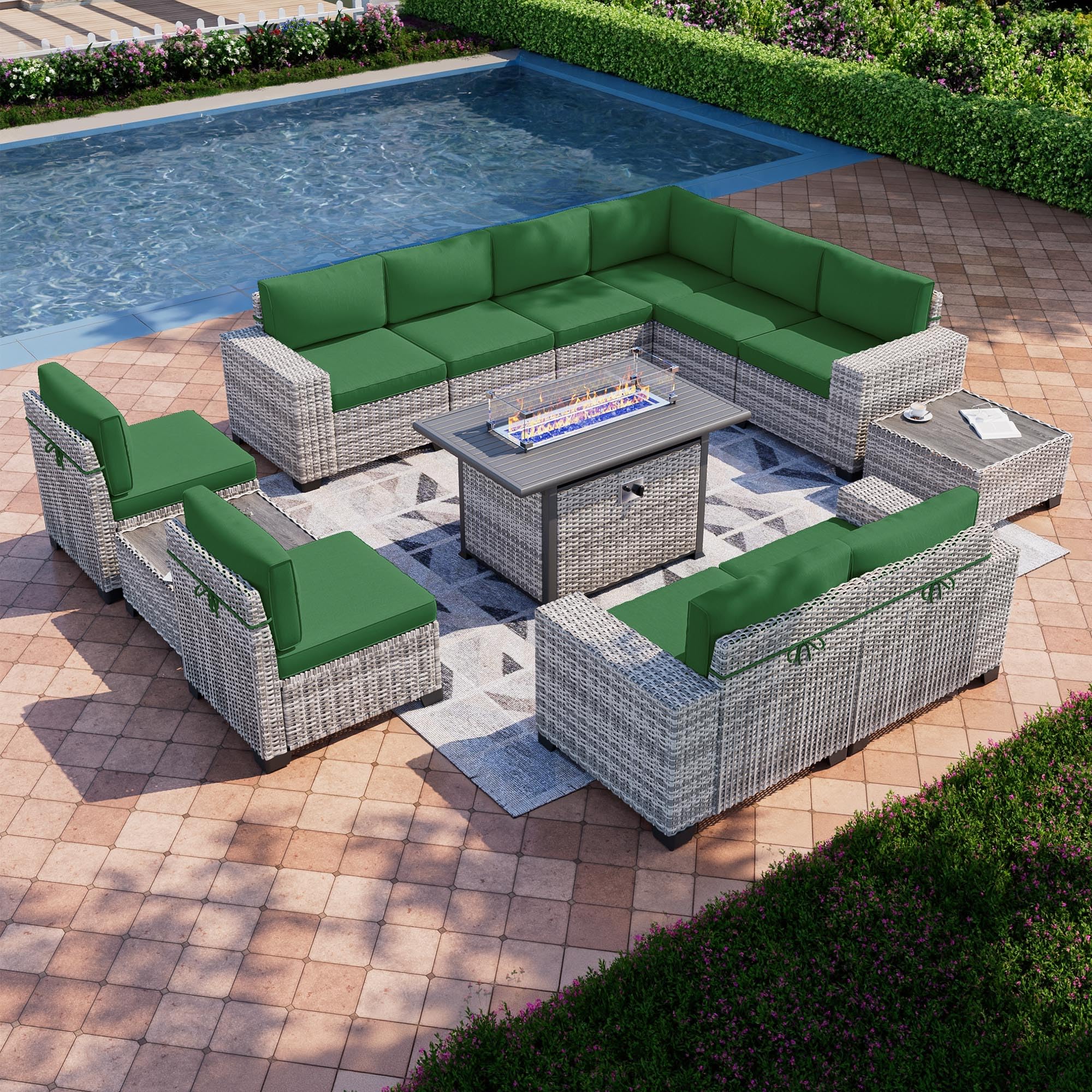 Muphyers 13-Piece Outdoor Patio Furniture Set with
