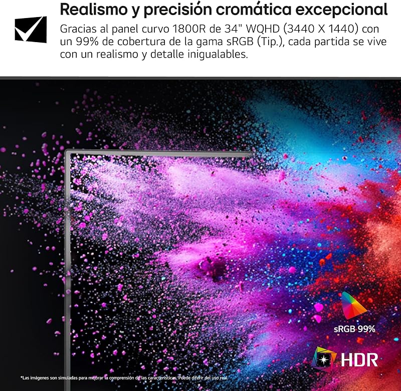 34G600A-B Ultragear Gaming Monitor, 34", VA (3440 x 1440), 160 Hz, 5ms (GTG), Tecnologia Premium AMD FreeSync, Inclinação e Altura Ajustáveis, Roxo Acinzentado