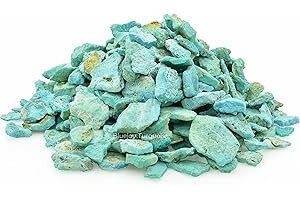 BLUEJOY TURQUOISE Genuine Pure Natural American Blue Turquoise Rough Stone for Inlay and Jewelry Design (1 Ounce)