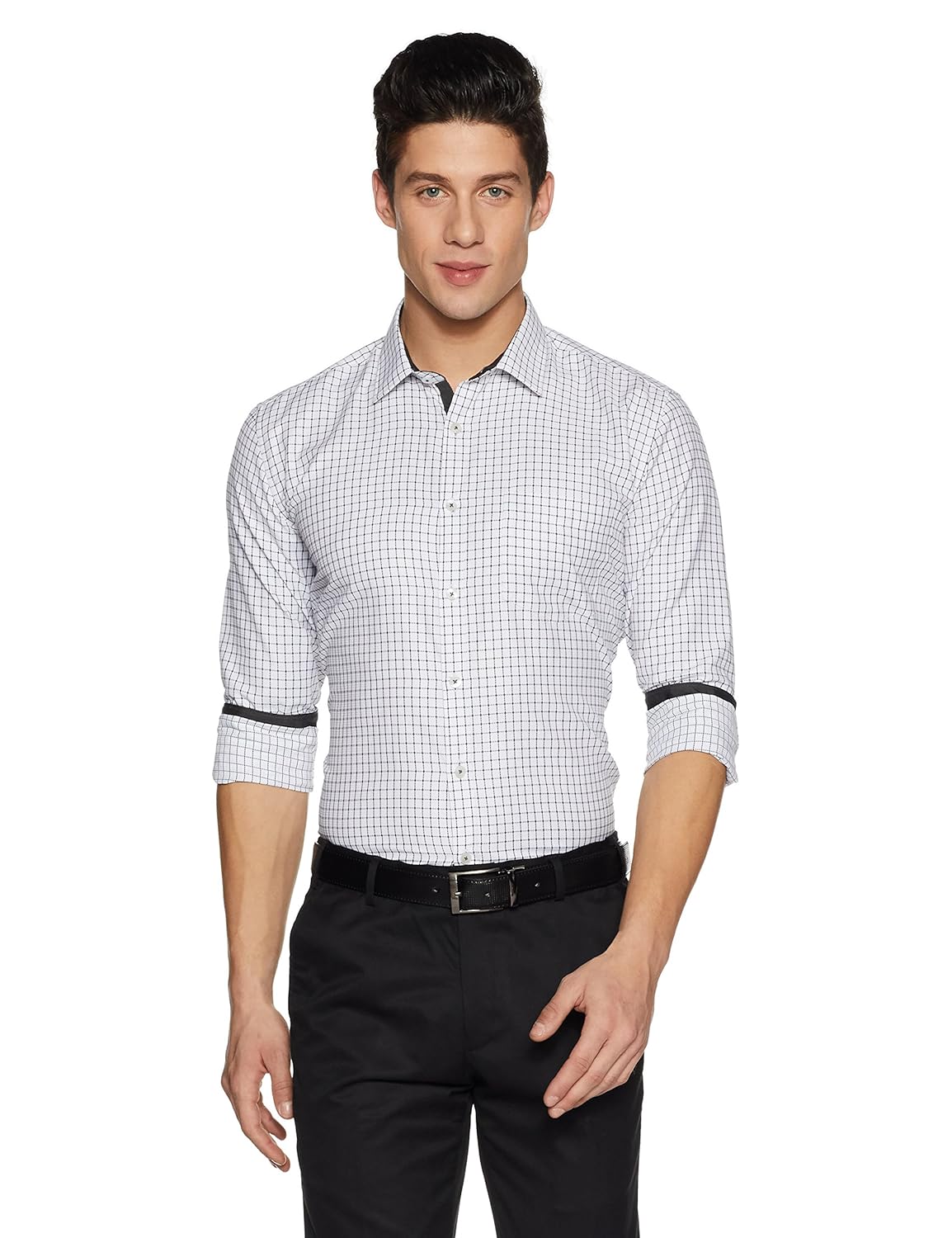 symbol amazon brand men's slim fit formal shirt