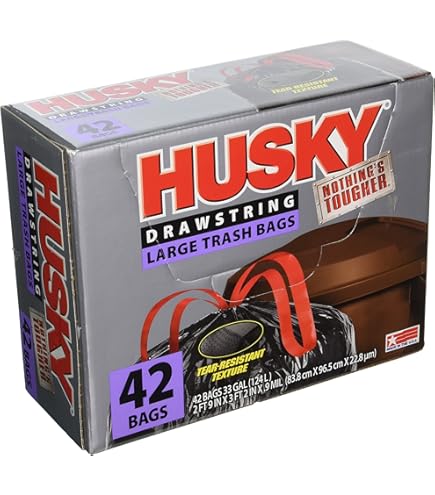 Husky 13 Gallon Tall Kitchen Drawstring Bags, 120 Bags - Walmart