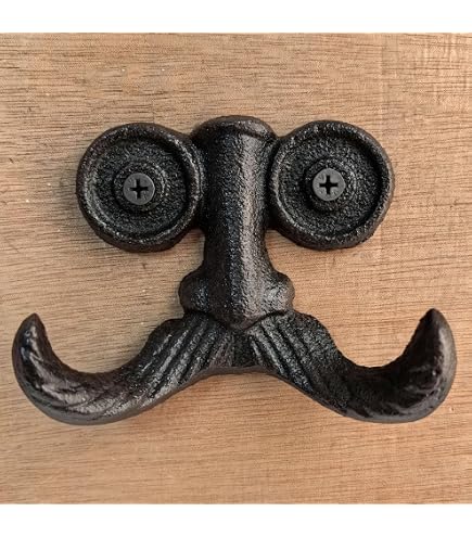 Juego de 2 ganchos decorativos de hierro fundido para pared Juego de 2 ganchos decorativos de hierro fundido para pared