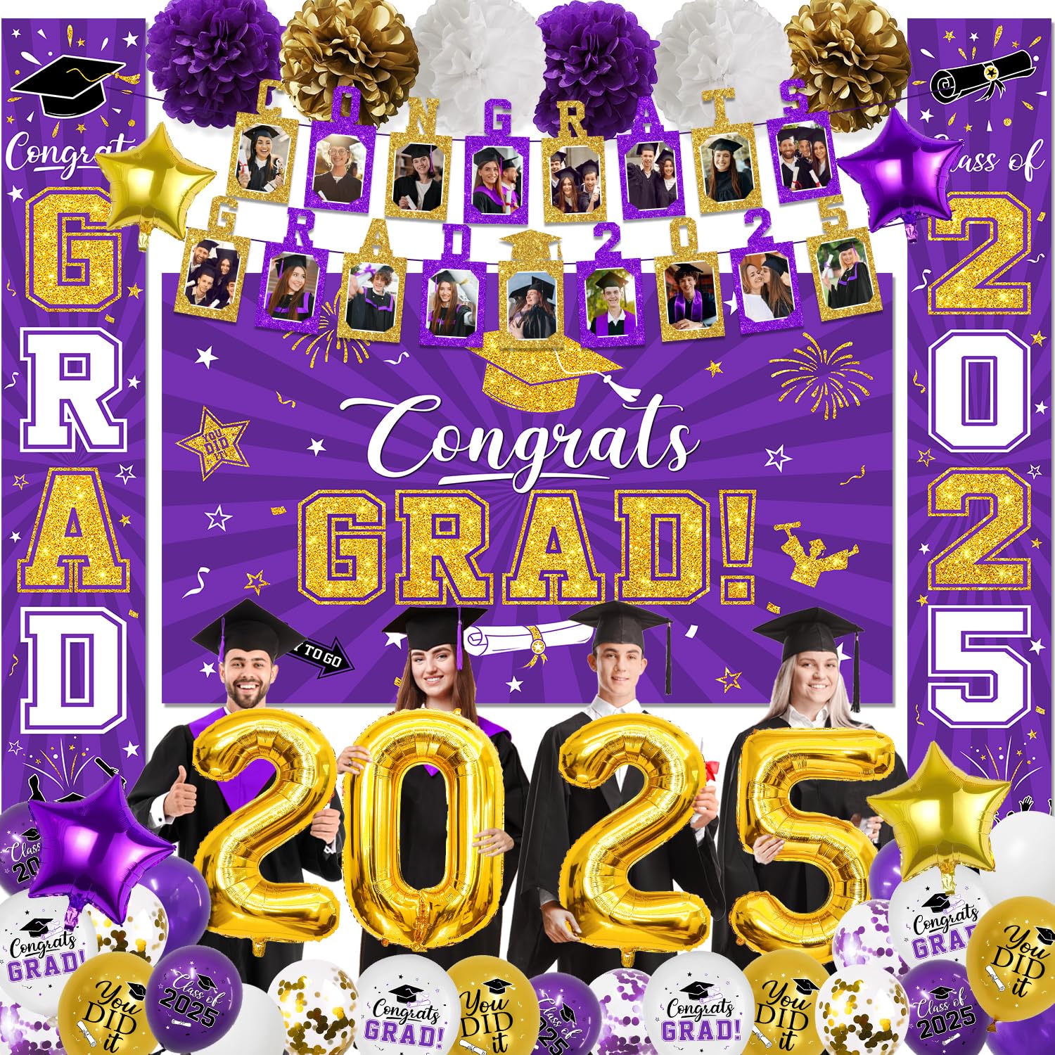 Graduation Party Decorations Class of 2025 Graduation Party Supplies ...