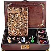 HORNATE Dungeons and dragons starter set 3 in 1 - dnd dice tray with metal dnd set - dnd dice box | DND starter set with dnd journal (200 Page) - dnd starter kit for Dungeons &amp; Dragons Players