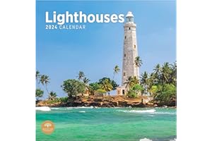 BRIGHT DAY CALENDARS 2024 Lighthouses Monthly Wall Calendar by Bright Day, 12 x 12 Inch Beautiful Landscape Photography Gift