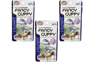 (3 Pack) Hikari USA Tropical Fancy Guppy for Pet Health, 0.77-Ounce Each