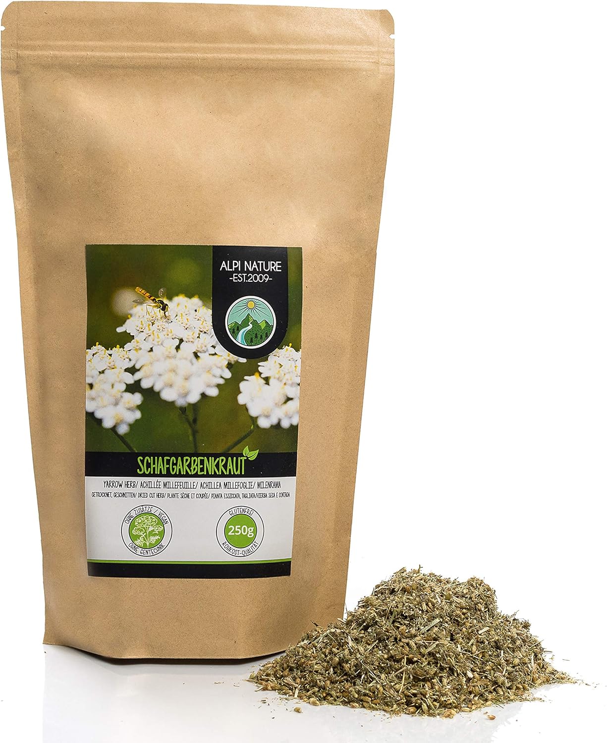 Yarrow Infusion (250g, 8.8oz), Yarrow Tea, Cut, Gently Dried, White