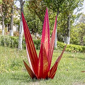Tequila Rustic Sculpture Lawn Outdoor Plant Metal Garden Yard Art Decorations Clearance, Metal Hand Painted Agave DIY Easter Yard Home Ornaments for Outside Figurines Patio Landscape Stake