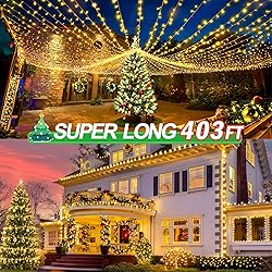 KNONEW 403ft 1000 LED Christmas String Lights
