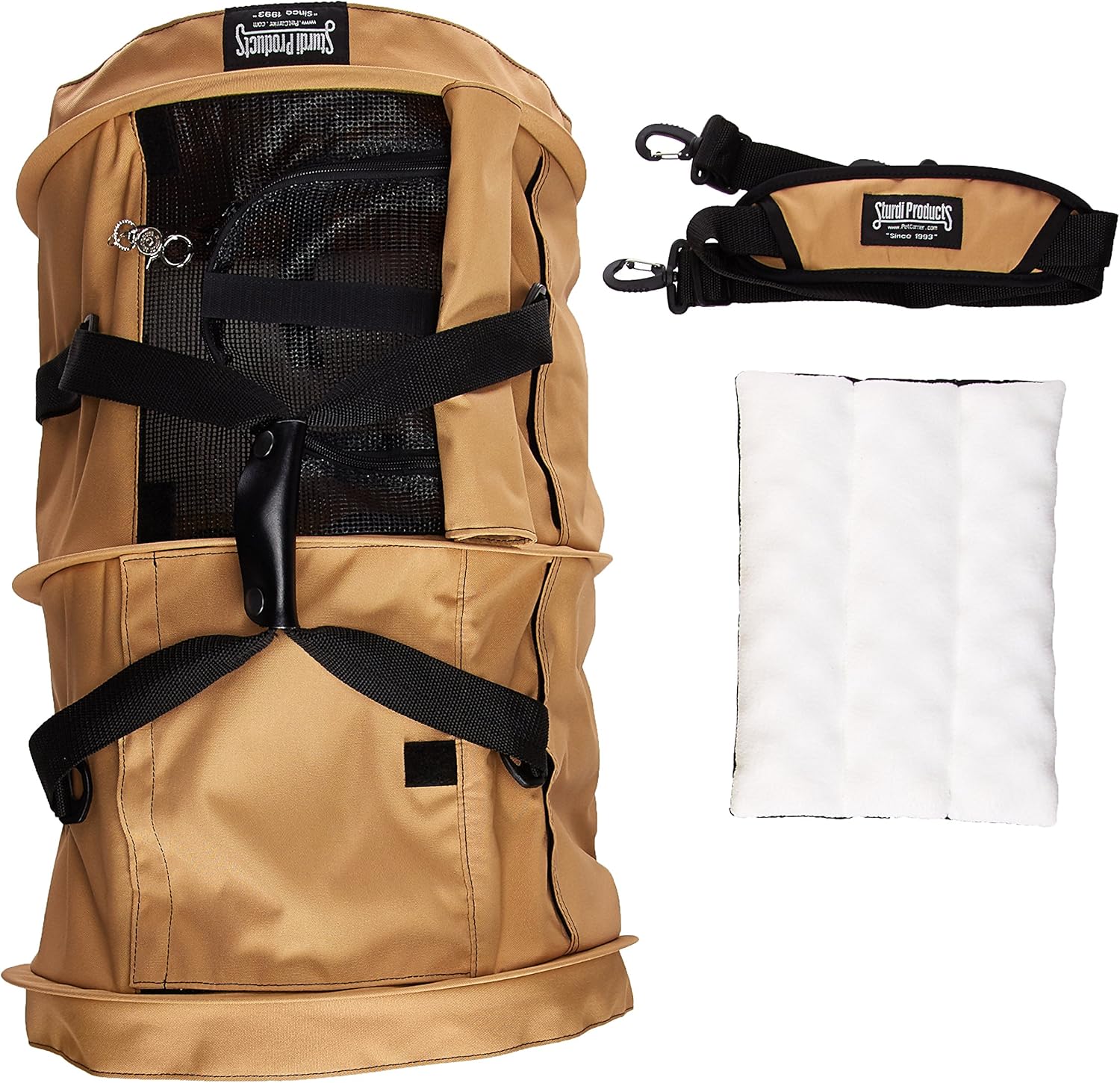 sturdibag extra large flexible height pet carrier