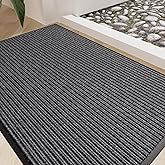 EZ2LIVE Front Door Mat 35"x23", Heavy Duty Low Profile Door Mat Indoor Entrance, Absorbent & Dirt Resistant, Easy Clean Non-Slip Welcome Mat, Commercial Door Rugs for Entryway Indoor Outdoor, Grey