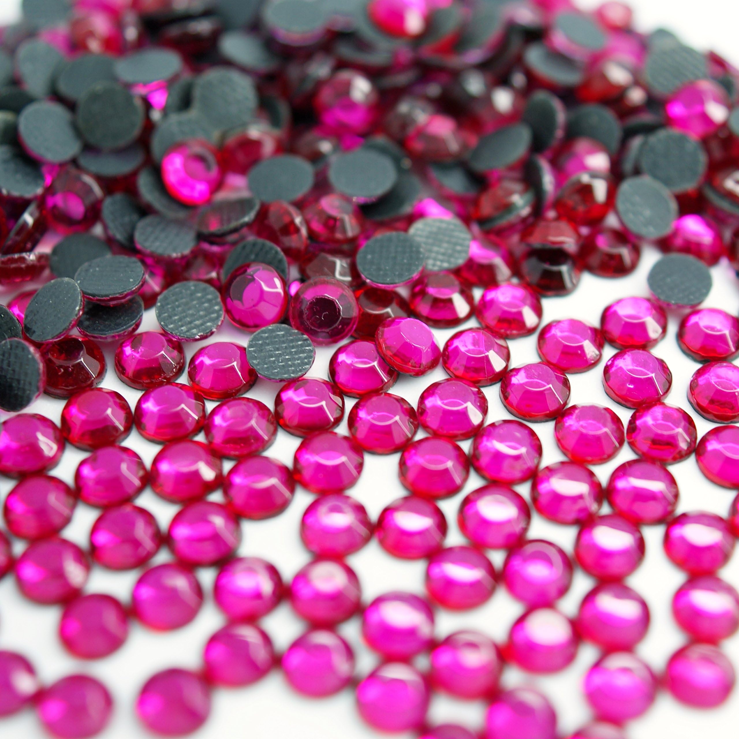 1000 Hot Fix Glass Rhinestones Crystal Gems DMC ss10 appox 3mm (Hot Pink)