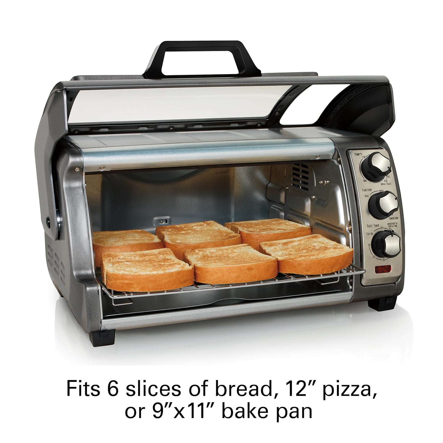 Black Friday Hamilton Beach Countertop Toaster Oven Easy Reach With