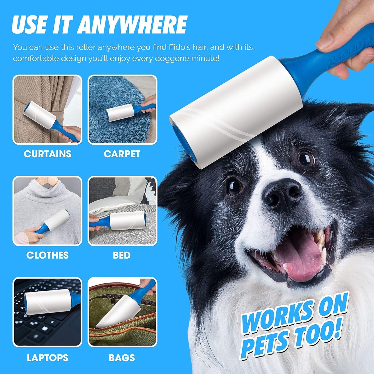 PetLovers Lint Rollers for Pet Hair Extra Sticky 420 Sheets - Lint Remover for Clothes: Health & Personal Care