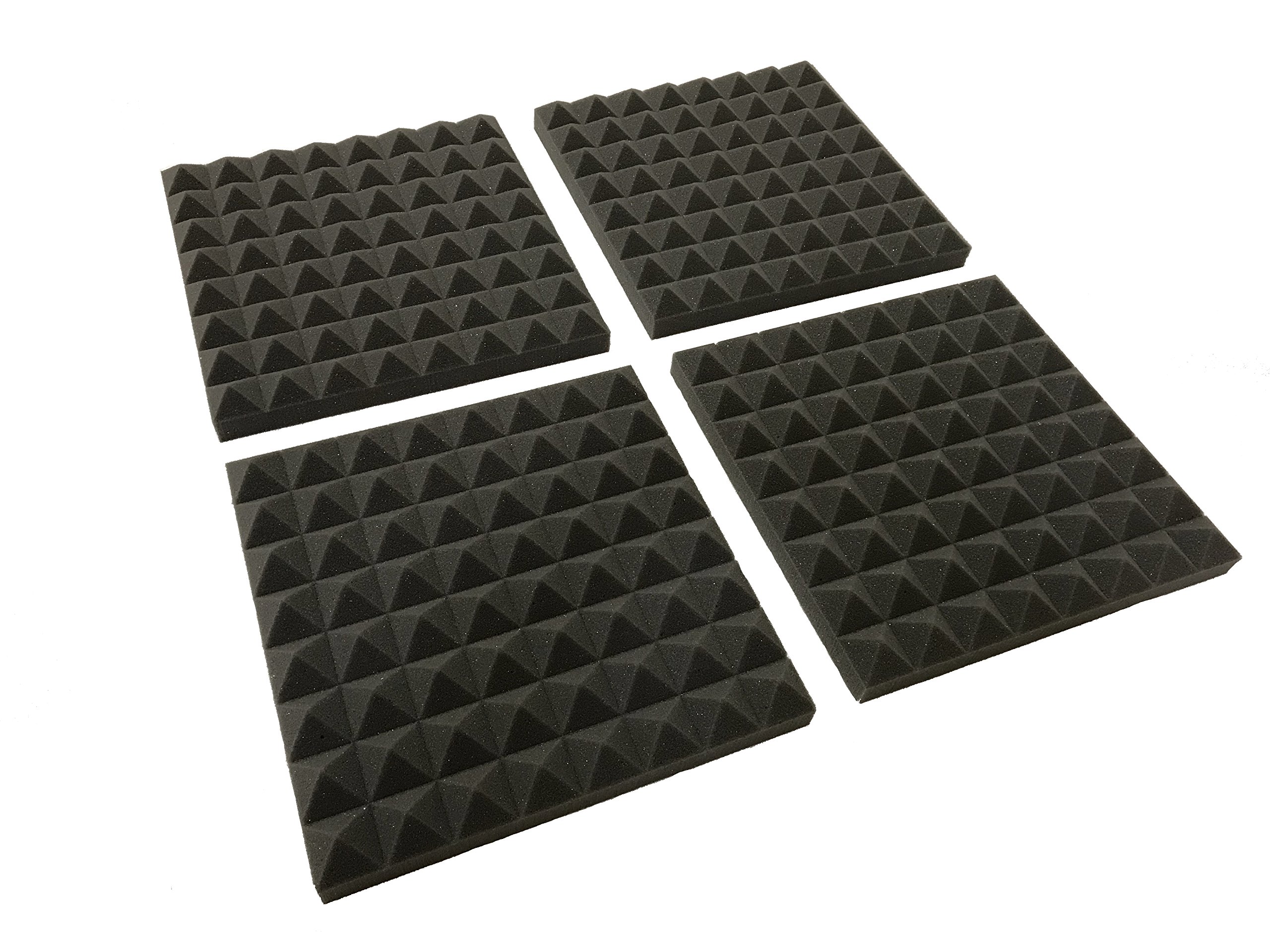 Advanced Acoustics 12" (305mm) Pyramid Acoustic Studio Foam Treatment 24 Tile Pack 0.60 NRC Covering 24sqft (2.23m2)