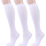 Bun Large Compression Socks (19 mmHg) for Women Circulation for Athletic Sports Cycling Running Hiking