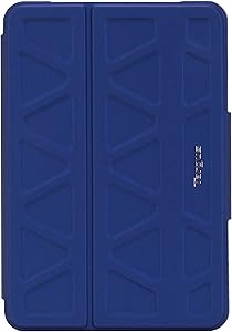 Targus Pro-Tek Case for Apple iPad Mini (5th gen), iPad Mini 4, 3, 2, 1 with Slim Trifold Stand Cover, Stylus Holder, Magnetic Sleep/Wake Closure, Blue (THZ69502GL)