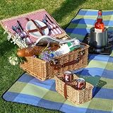 SONGMICS Picnic Blanket 195 x 150 cm Waterproof Backing GCM50C view 2