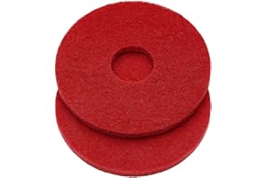 Teenyyou 2 Pcs 12" Red Scrubbing Pads Commercial Cleaning Orbiter Pads-Maintenance Non Woven for Floor Buffer Machine