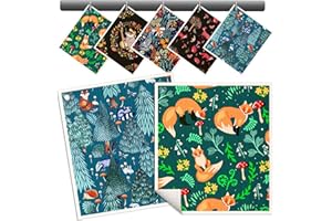 Miss Adola Swedish Dishcloths for Kitchen - 5 Pack Reusable Dish Cloths for Washing Dishes Absorbent Cute Funny Kitchen Towels Cleaning Sponge, Animal Forest