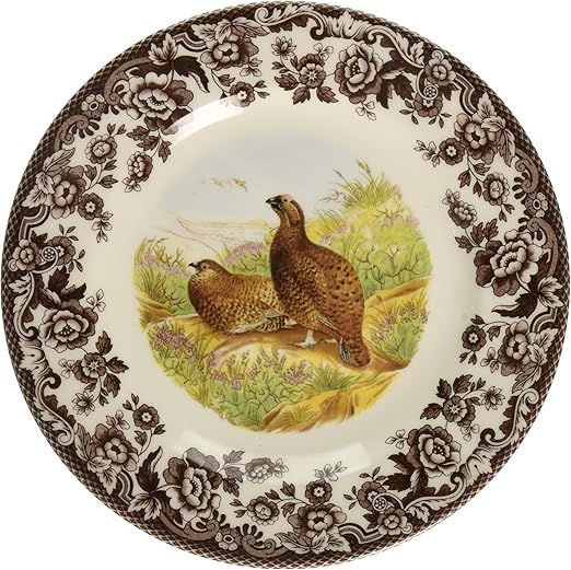 Amazon Com Spode Woodland Red Grouse Salad Plate Victorian Decor