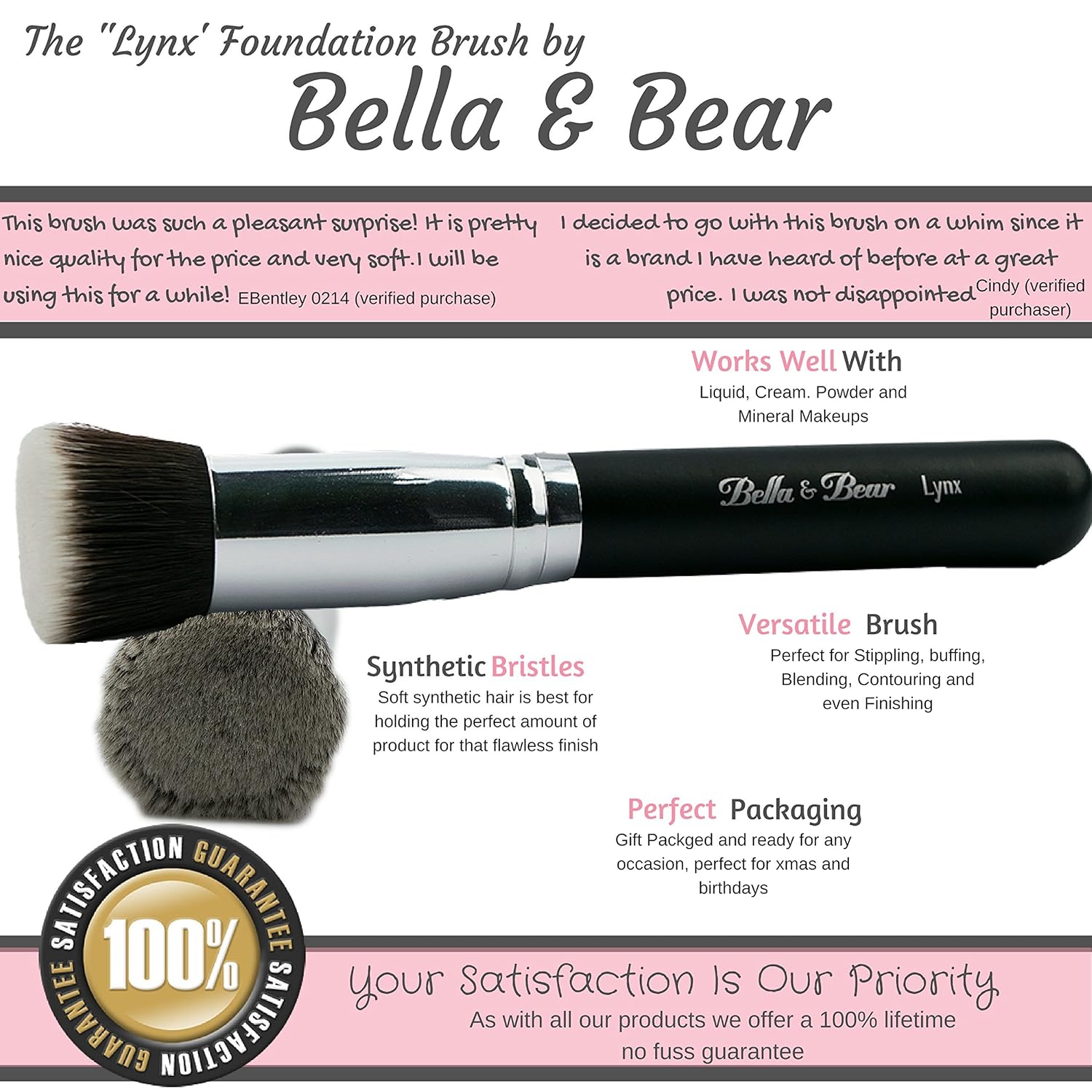 Foundation Brush For Liquid Makeup By Bella And Bear The Kabuki Foundation Brush Can Also Be Used With Cream Powders And Mineral Makeup Use As A #vegan #drugstore #makeup #brands Foundation Brush For Liquid Makeup By Bella And Bear The Kabuki Foundation Brush Can Also Be Used With Cream Powders And Mineral Makeup Use As A
